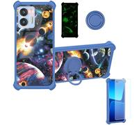 Aroepurt Coque Compatible avec OUKITEL C36 Coque Étui [avec Trempé 9H Protection D'écran] Case Support PC + Silicone YGL-XQ