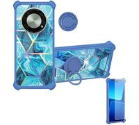 Aroepurt Coque Compatible pour Acer Super ZX 5G Coque Étui [avec Trempé 9H Protection D'écran] Case Support de Bague PC + Silicone IMDL-LS