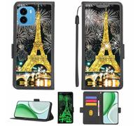 Aroepurt Coque Compatible pour AGM Note N1 Coque Étui Housse Case Support [avec Film Protecteur HD d'une dureté de 9H] [Blocage RFID][Paillettes dorées + Brillantes] LPT-TT