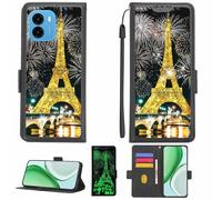 Aroepurt Coque Compatible pour Agm Note N1 Lite Coque Étui Housse Case Support [avec Film Protecteur HD d'une dureté de 9H] [Blocage RFID][Paillettes dorées + Brillantes] LPT-TT