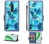 Aroepurt Coque Compatible pour Alcatel 1x 5059a Coque Étui Housse Case Support [avec Film Protecteur HD d'une dureté de 9H] [Blocage RFID][Effet de réfraction] LPT-LS