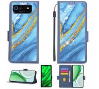 Aroepurt Coque Compatible pour ASUS ROG Phone 6D Ultimate Coque Étui Housse Case Support [avec Film Protecteur HD d'une dureté de 9H] [Blocage RFID][Paillettes dorées + Brillantes] LPT-LDL