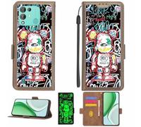 Aroepurt Coque Compatible pour Blackview A55 Pro Coque Étui Housse Case Support [avec Film Protecteur HD d'une dureté de 9H] [Blocage RFID][Effet Lumineux Sombre] LPT-MXX