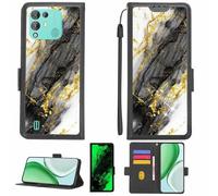 Aroepurt Coque Compatible pour Blackview A55 Pro Coque Étui Housse Case Support [avec Film Protecteur HD d'une dureté de 9H] [Blocage RFID][Paillettes dorées + Brillantes] LPT-HDL