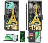 Aroepurt Coque Compatible pour Blackview A55 Pro Coque Étui Housse Case Support [avec Film Protecteur HD d'une dureté de 9H] [Blocage RFID][Paillettes dorées + Brillantes] LPT-TT
