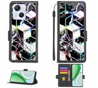 Aroepurt Coque Compatible pour Blackview Oscal Modern 8 Coque Étui Housse Case Support [avec Film Protecteur HD d'une dureté de 9H] [Blocage RFID][Effet de réfraction] LPT-HS