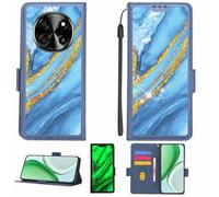 Aroepurt Coque Compatible pour Blackview Oscal Tiger 8 Coque Étui Housse Case Support [avec Film Protecteur HD d'une dureté de 9H] [Blocage RFID][Paillettes dorées + Brillantes] LPT-LDL