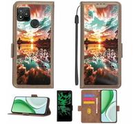 Aroepurt Coque Compatible pour BLU C6L 2021 Coque Étui Housse Case Support [avec Film Protecteur HD d'une dureté de 9H] [Blocage RFID][Effet Lumineux Sombre] LPT-FJ