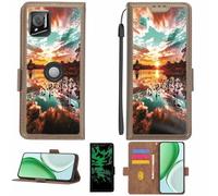 Aroepurt Coque Compatible pour Crosscall Stellar-M6 Coque Étui Housse Case Support [avec Film Protecteur HD d'une dureté de 9H] [Blocage RFID][Effet Lumineux Sombre] LPT-FJ