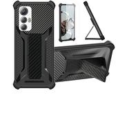 Aroepurt Coque Compatible pour Cubot Max 5 MAX5 5G Coque Étui Case Cover Hybride [avec Protection d'écran en Verre trempé] [Support magnétique Pliable] Noir