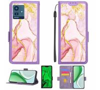 Aroepurt Coque Compatible pour CUBOT Note 50 Coque Étui Housse Case Support [avec Film Protecteur HD d'une dureté de 9H] [Blocage RFID][Paillettes dorées + Brillantes] LPT-FDL