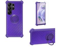 Aroepurt Coque Compatible pour Doogee Note 56X Pro Coque Étui [avec Trempé 9H Protection D'écran] Case Support de Bague PC + Silicone TZZH-ZI