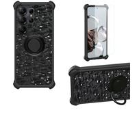 Aroepurt Coque Compatible pour Doogee Note 56X Pro Coque Étui [avec Trempé 9H Protection D'écran] Case Support de Bague PC + Silicone TZZH-HEI