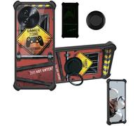 Aroepurt Coque Compatible pour Doogee Note 59 Pro Coque Étui [avec Trempé 9H Protection D'écran] Case Support de Bague PC + Silicone YGH-JGP