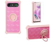 Aroepurt Coque Compatible pour Doro Aurora A10 Coque Étui [avec Trempé 9H Protection D'écran] Case Support de Bague PC + Silicone TZZH-Fen