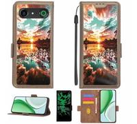 Aroepurt Coque Compatible pour Doro Aurora A10 Coque Étui Housse Case Support [avec Film Protecteur HD d'une dureté de 9H] [Blocage RFID][Effet Lumineux Sombre] LPT-FJ