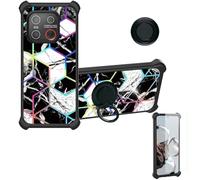 Aroepurt Coque Compatible pour Emporia Smart.7 Lite Coque Étui [avec Trempé 9H Protection D'écran] Case Support de Bague PC + Silicone IMDH-HS