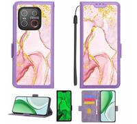 Aroepurt Coque Compatible pour Emporia Smart.ME7 Coque Étui Housse Case Support [avec Film Protecteur HD d'une dureté de 9H] [Blocage RFID][Paillettes dorées + Brillantes] LPT-FDL