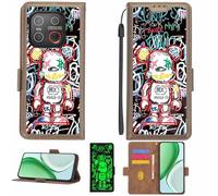 Aroepurt Coque Compatible pour Emporia Smart.ME7 Coque Étui Housse Case Support [avec Film Protecteur HD d'une dureté de 9H] [Blocage RFID][Effet Lumineux Sombre] LPT-MXX