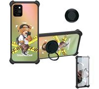 Aroepurt Coque Compatible pour Energizer U506S Coque Étui [avec Trempé 9H Protection D'écran] Case Support de Bague PC + Silicone DJH-PZX