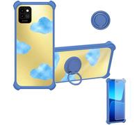 Aroepurt Coque Compatible pour Energizer U506S Coque Étui [avec Trempé 9H Protection D'écran] Case Support de Bague PC + Silicone DJL-LSY