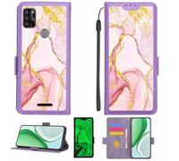 Aroepurt Coque Compatible pour Epik One Legend K604 Coque Étui Housse Case Support [avec Film Protecteur HD d'une dureté de 9H] [Blocage RFID][Paillettes dorées + Brillantes] LPT-FDL