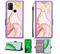 Aroepurt Coque Compatible pour Epik One Mio Pro X655 Coque Étui Housse Case Support [avec Film Protecteur HD d'une dureté de 9H] [Blocage RFID][Paillettes dorées + Brillantes] LPT-FDL