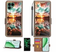 Aroepurt Coque Compatible pour FairPhone 4 5G Coque Étui Housse Case Support [avec Film Protecteur HD d'une dureté de 9H] [Blocage RFID][Effet Lumineux Sombre] LPT-FJ