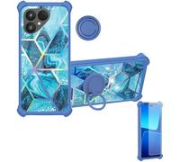 Aroepurt Coque Compatible pour Fairphone 6 Gen.6 Coque Étui [avec Trempé 9H Protection D'écran] Case Support de Bague PC + Silicone IMDL-LS