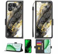 Aroepurt Coque Compatible pour Fairphone 6 Gen.6 Coque Étui Housse Case Support [avec Film Protecteur HD d'une dureté de 9H] [Blocage RFID][Paillettes dorées + Brillantes] LPT-HDL