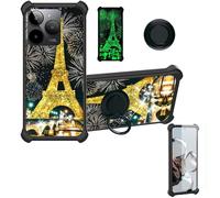 Aroepurt Coque Compatible pour General Mobile Era 30 Pro Coque Étui [avec Trempé 9H Protection D'écran] Case Support de Bague PC + Silicone JSH-TT