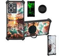 Aroepurt Coque Compatible pour Hmd Bold Coque Étui [avec Trempé 9H Protection D'écran] Case Support de Bague PC + Silicone YGH-FJ