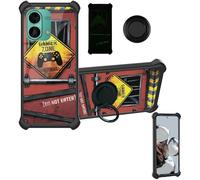 Aroepurt Coque Compatible pour HMD Pulse 2 Pro Coque Étui [avec Trempé 9H Protection D'écran] Case Support de Bague PC + Silicone YGH-JGP