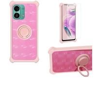 Aroepurt Coque Compatible pour HMD Pulse 2 Pro Coque Étui [avec Trempé 9H Protection D'écran] Case Support de Bague PC + Silicone TZZH-Fen