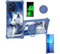 Aroepurt Coque Compatible pour Hmd Pulse 5G Coque Étui [avec Trempé 9H Protection D'écran] Case Support de Bague PC + Silicone YGL-LAN