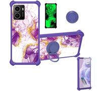 Aroepurt Coque Compatible pour HMD Pulse Coque Étui [avec Trempé 9H Protection D'écran] Case Support de Bague PC + Silicone JSZ-ZDL