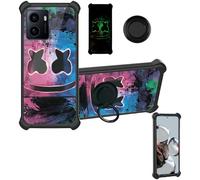 Aroepurt Coque Compatible pour HMD Pulse+ Plus Coque Étui [avec Trempé 9H Protection D'écran] Case Support de Bague PC + Silicone YGH-BQ