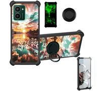 Aroepurt Coque Compatible pour HMD Pulse Pro Coque Étui [avec Trempé 9H Protection D'écran] Case Support de Bague PC + Silicone YGH-FJ