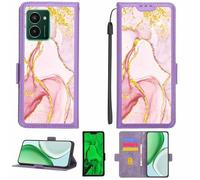 Aroepurt Coque Compatible pour HMD Pulse Pro Coque Étui Housse Case Support [avec Film Protecteur HD d'une dureté de 9H] [Blocage RFID][Paillettes dorées + Brillantes] LPT-FDL