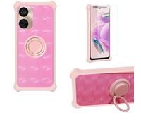 Aroepurt Coque Compatible pour HMD Vibe2 Coque Étui [avec Trempé 9H Protection D'écran] Case Support de Bague PC + Silicone TZZH-Fen