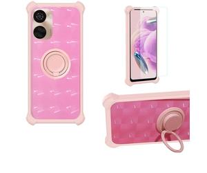 Aroepurt Coque Compatible pour HMD Vibe2 Coque Étui [avec Trempé 9H Protection D'écran] Case Support de Bague PC + Silicone TZZH-Fen