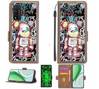 Aroepurt Coque Compatible pour Honor 10X Lite Coque Étui Housse Case Support [avec Film Protecteur HD d'une dureté de 9H] [Blocage RFID][Effet Lumineux Sombre] LPT-MXX