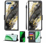 Aroepurt Coque Compatible pour Honor 7X Coque Étui Housse Case Support [avec Film Protecteur HD d'une dureté de 9H] [Blocage RFID][Paillettes dorées + Brillantes] LPT-HDL