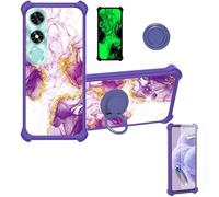 Aroepurt Coque Compatible pour Honor Play9C Nic-Lx3P Coque Étui [avec Trempé 9H Protection D'écran] Case Support de Bague PC + Silicone JSZ-ZDL