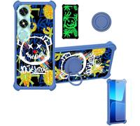 Aroepurt Coque Compatible pour Honor Play9C Nic-Lx3P Coque Étui [avec Trempé 9H Protection D'écran] Case Support de Bague PC + Silicone JSL-TYX