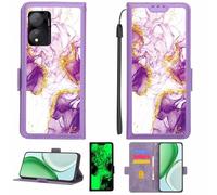 Aroepurt Coque Compatible pour Hotwav Note 12 EF Coque Étui Housse Case Support [avec Film Protecteur HD d'une dureté de 9H] [Blocage RFID][Paillettes dorées + Brillantes] LPT-ZDL