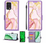 Aroepurt Coque Compatible pour Hotwav Note 13 Coque Étui Housse Case Support [avec Film Protecteur HD d'une dureté de 9H] [Blocage RFID][Paillettes dorées + Brillantes] LPT-FDL