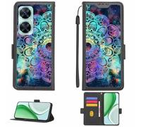 Aroepurt Coque Compatible pour Huawei Nova 11i Coque Étui Housse Case Support [avec Film Protecteur HD d'une dureté de 9H] [Blocage RFID][Effet de réfraction] LPT-HTT