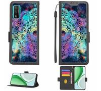 Aroepurt Coque Compatible pour Huawei P Smart PSMART 2020 Coque Étui Housse Case Support [avec Film Protecteur HD d'une dureté de 9H] [Blocage RFID][Effet de réfraction] LPT-HTT
