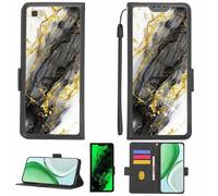 Aroepurt Coque Compatible pour Huawei P8 Lite Coque Étui Housse Case Support [avec Film Protecteur HD d'une dureté de 9H] [Blocage RFID][Paillettes dorées + Brillantes] LPT-HDL